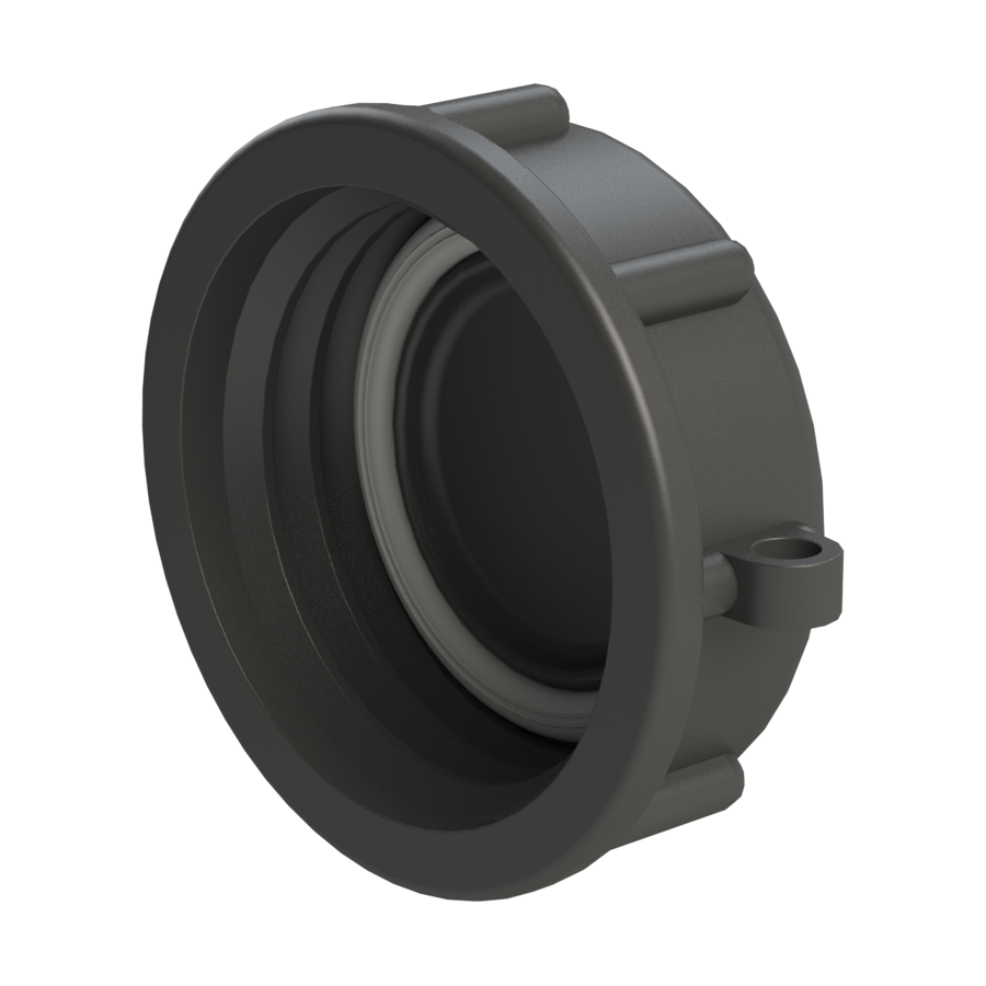 S60x6 female dust cap, black P/P