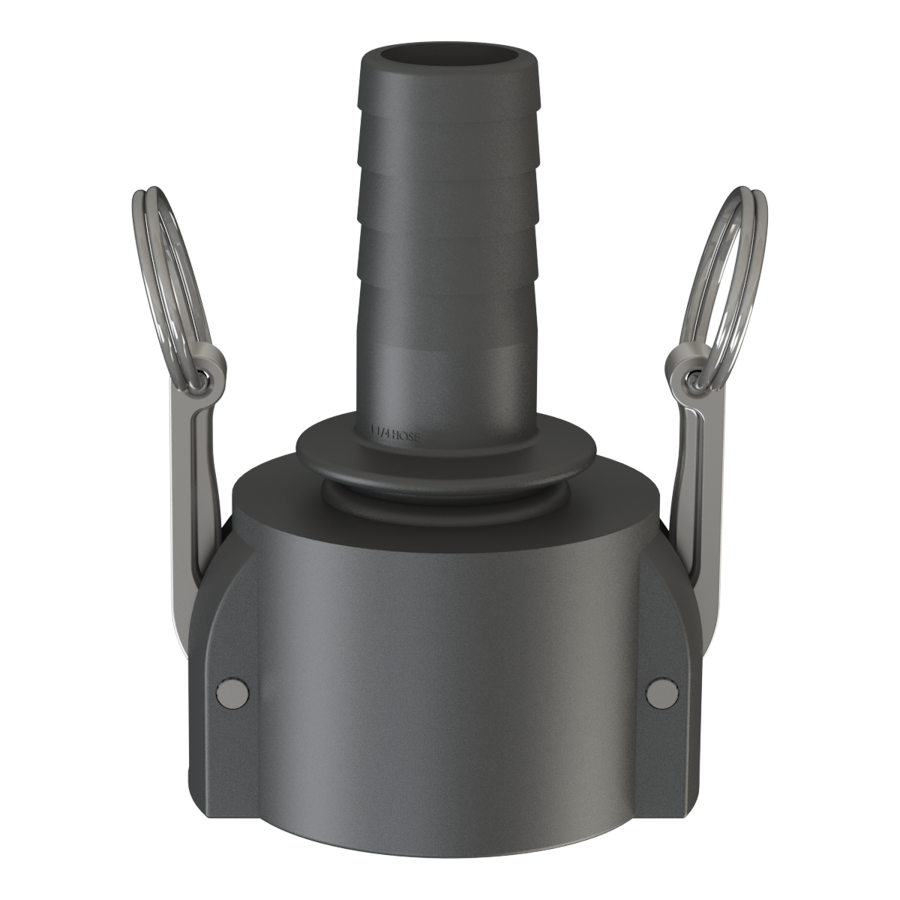 2" Part C. 2"Camlock coupler X 1¼" (32mm) hose tail G/P/P