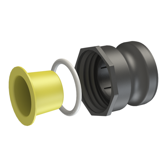 2’’ short Camlock male X S60X6 female, gasket, plug