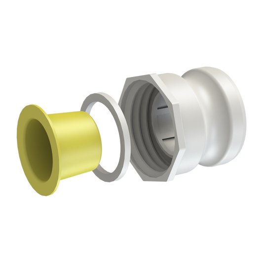 2’’ short Camlock male X S60X6 female, gasket, plug