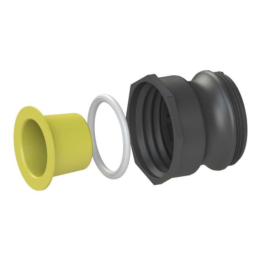 2’’ short Camlock male with 20B X S60X6 female, gasket, plug