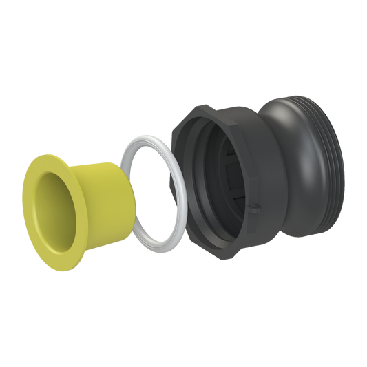 2’’ short Camlock male with 21B X S60X6 female, gasket, plug