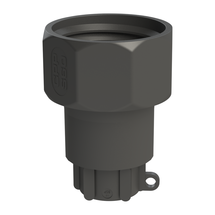 S60x6 Buttress Female x ½" BSP Female, C/W seal, G/P/P