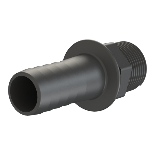 1'' BSPP hex. Male X 1''(25mm) hose tail G/P/P