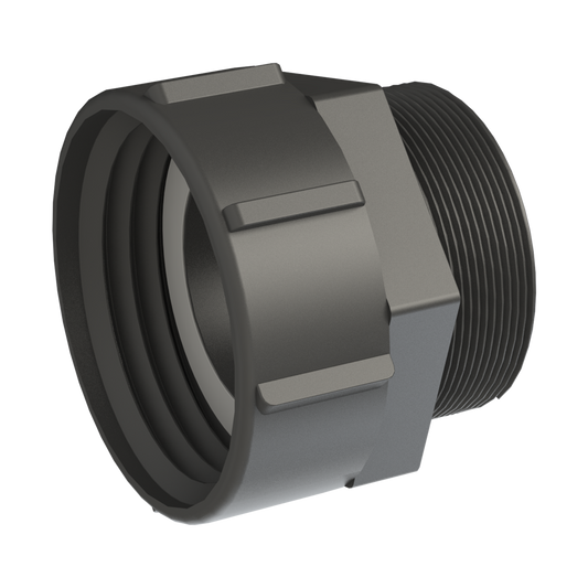 3'' BSP Hex male x S100X8 female buttress