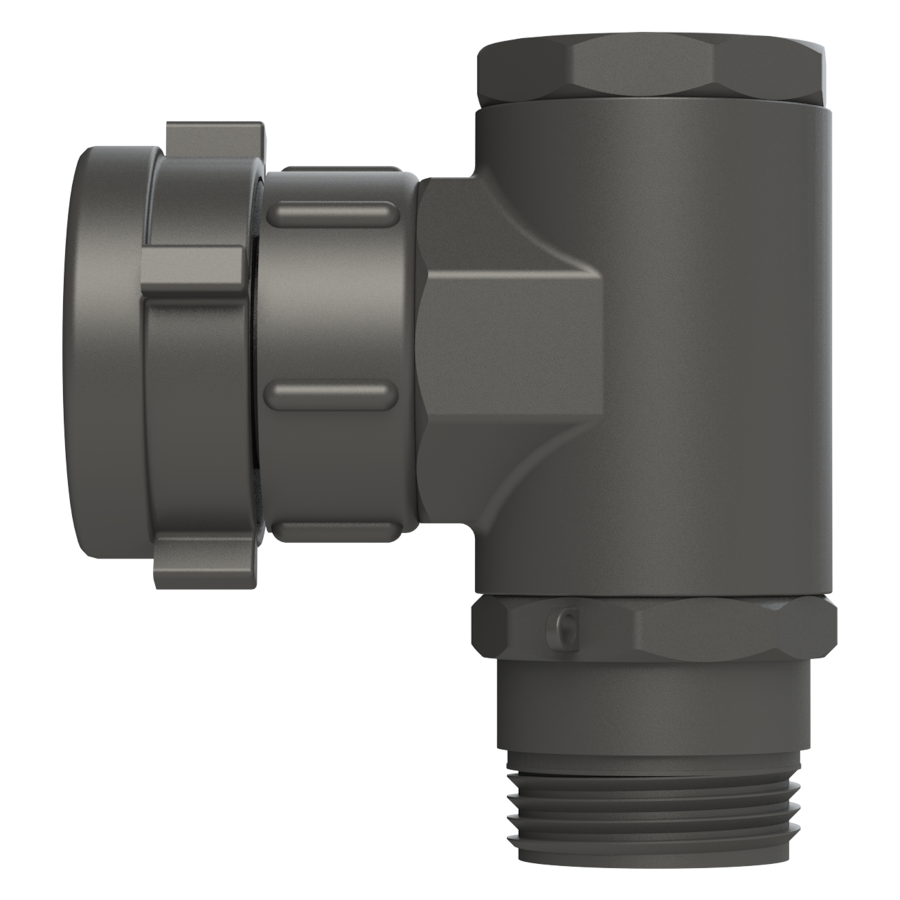 S60x6 female swivel x 90° elbow with S60X6 male