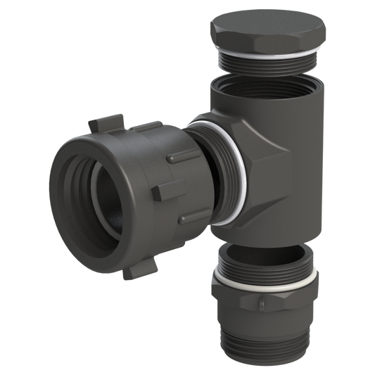 S60x6 female swivel x 90° elbow with S60X6 male