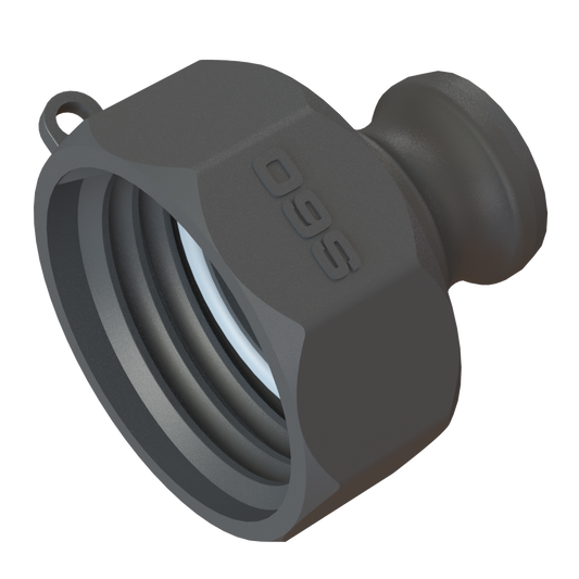 S60X6 to 1" Camlock Type A Adapter – Polypropylene – CPP®