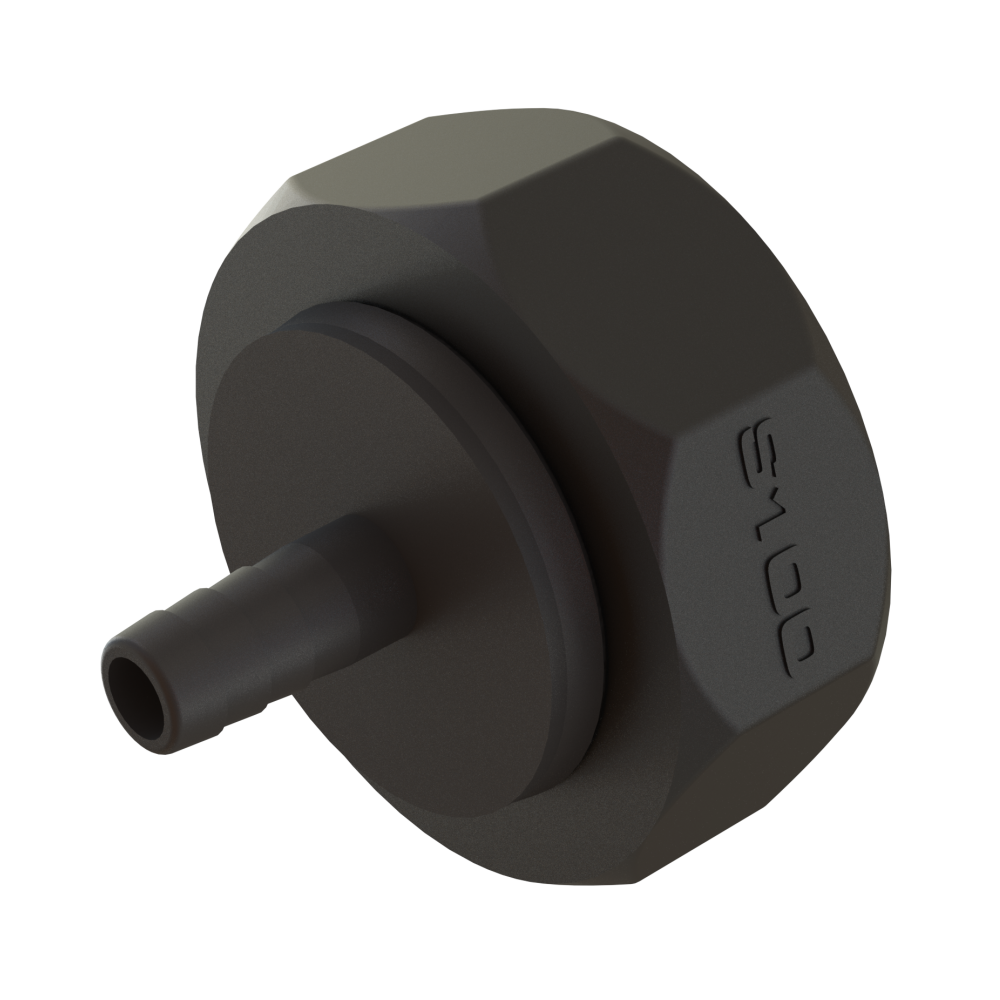 S100X8 female buttress C/W seal X ¾” (19mm) hose tail, G/P/P