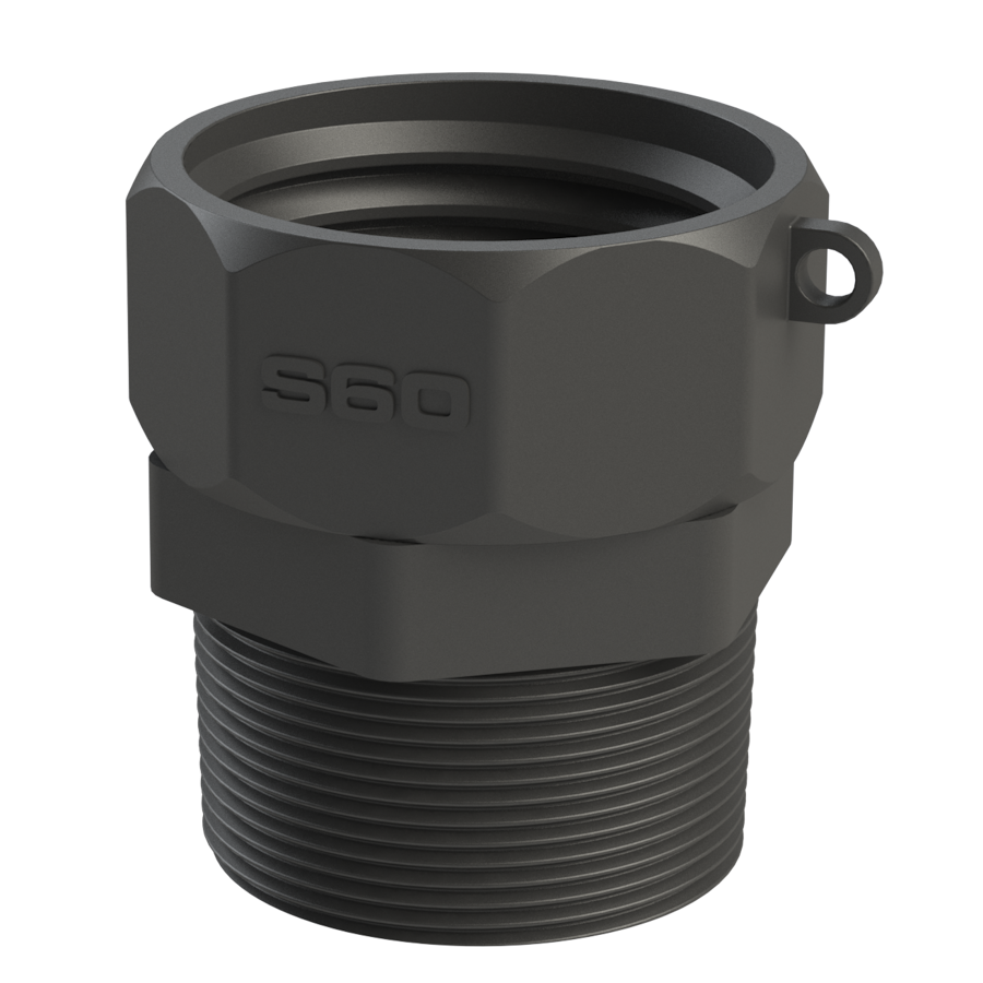 2'' Part 'HA', 2'' BSP male x S60X6 female buttress, C/W seal, G/P/P