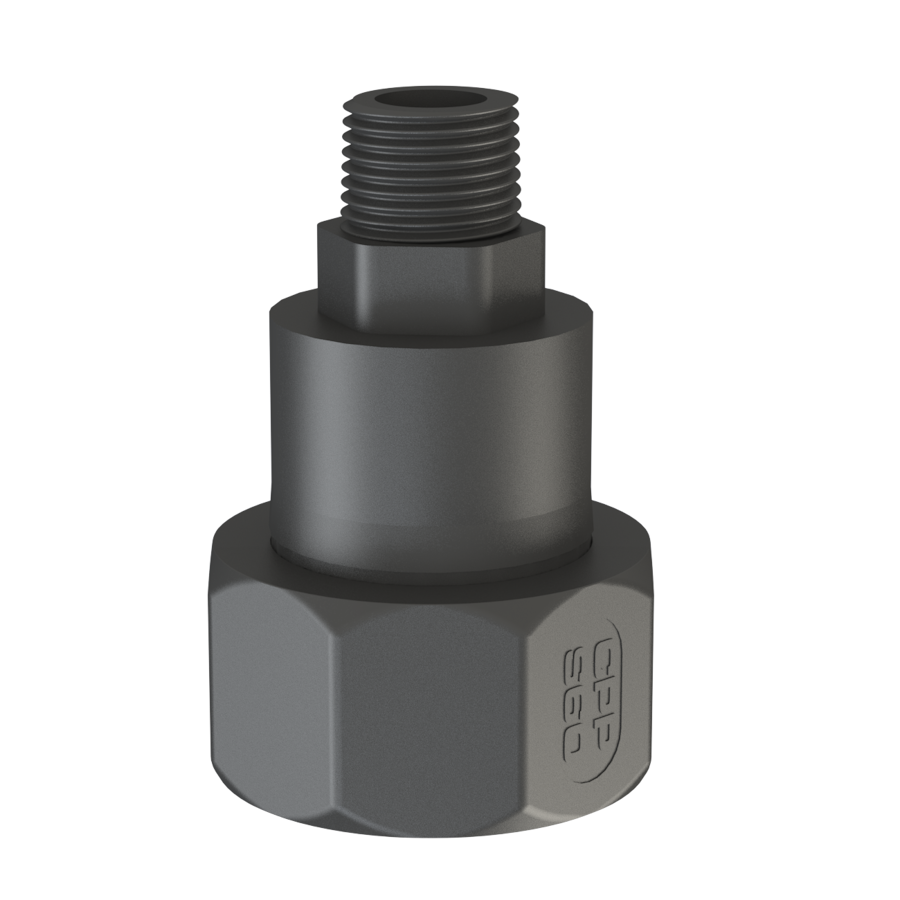 ¾’’ BSPP Hex Male tail to S60x6 Buttress Female, C/W Seals, G/P/P