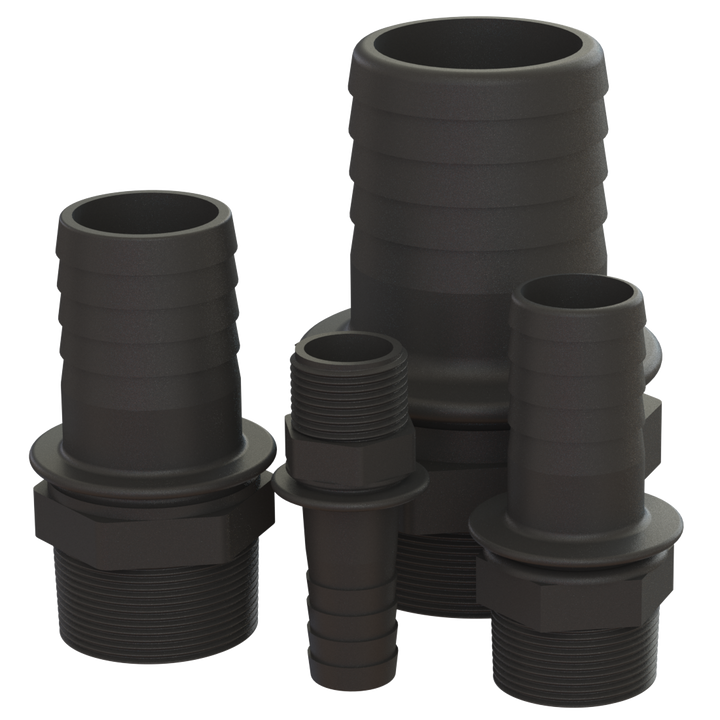CPP BSPP male hex hose tail fittings in assorted sizes