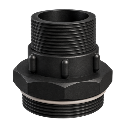 CPP® BCS G2 × 11.5 (2″ BSP/NPS) Drum Thread × 1½″ NPT Male in black glass-filled polypropylene – product view 2