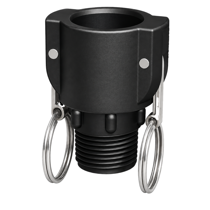 1″ Female Camlock × 1″ NPT Male (Type B) - GF Polypropylene - CPP®