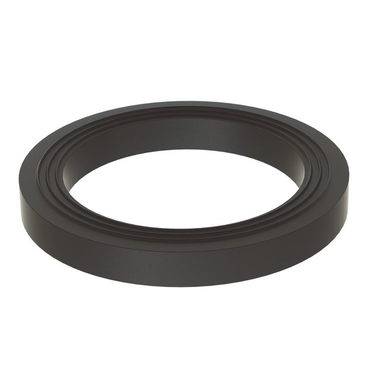 CPP® 2 inch ribbed Camlock gasket in black PP olefin elastomer