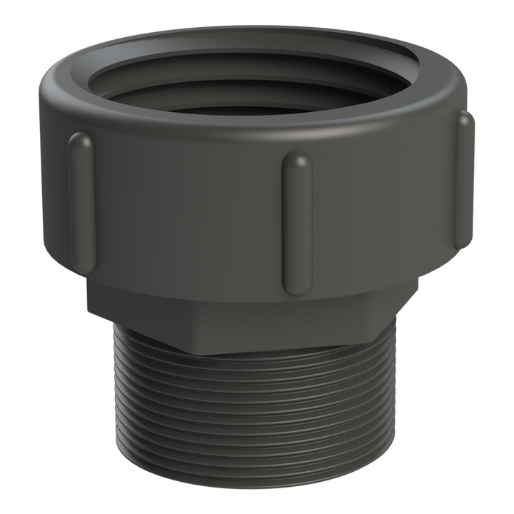 CPP S75X6 female IBC tank-neck × 2″ BSPP male converter