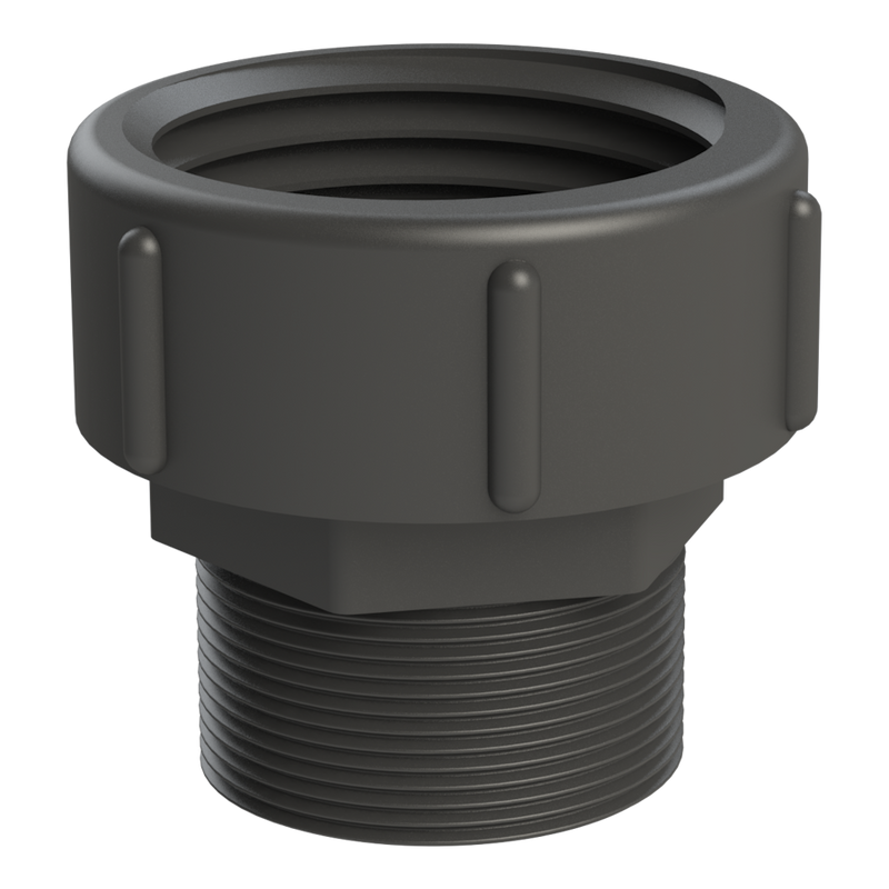 S75X6 Female IBC Tank-Neck × 2″ BSPP Male Converter - GF Polypropylene - CPP®