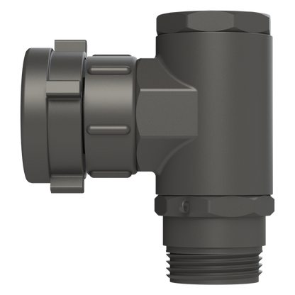 S60x6 female swivel x 90° elbow with S60X6 male