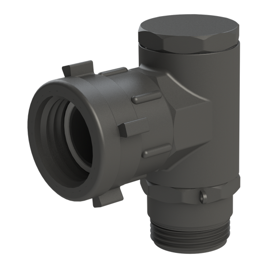 S60x6 female swivel x 90° elbow with S60X6 male