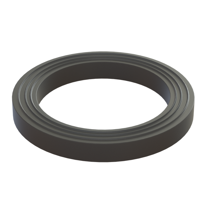 CPP® 1½ inch ribbed Camlock gasket in black PP olefin elastomer