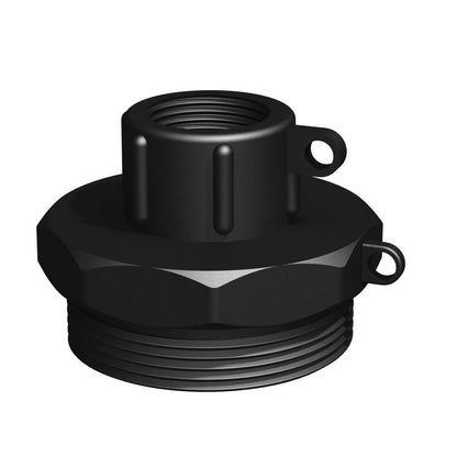 CPP® BCS G2 × 11.5 (2″ BSP/NPS) Drum Thread × ¾″ BSPP Female in black glass-filled polypropylene – product view 1