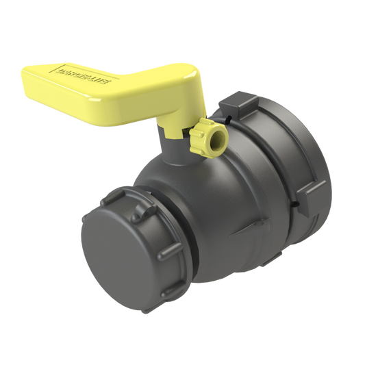 2'' 'DARCIE-LITE' IBC ball valve, S75X6 female buttress in-let x S60X6 male,