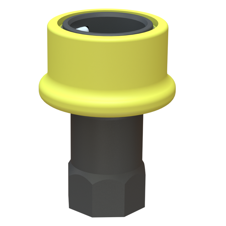 1'' Dry-Shut female valved coupler X 1'' NPS female G/P/P. C/W Viton seals