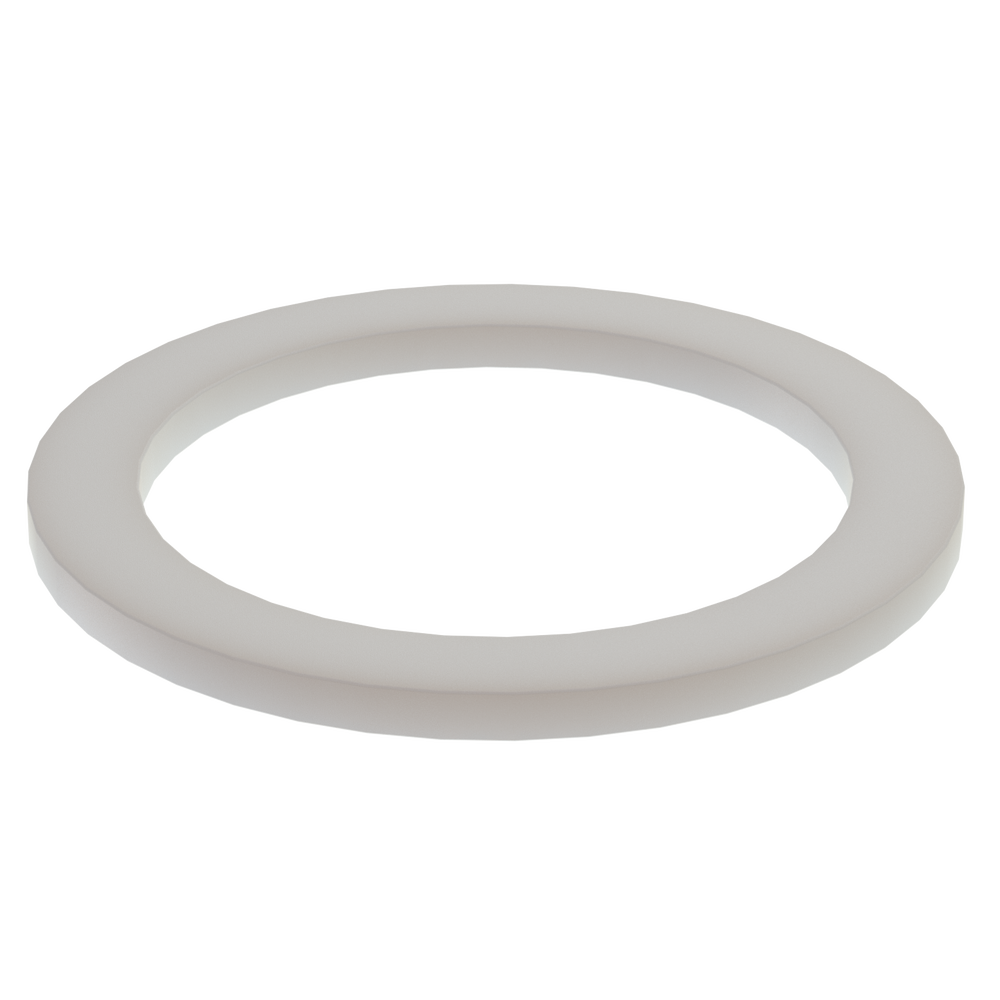 S100X8 adapter flat gasket, Olefin elastomer, white