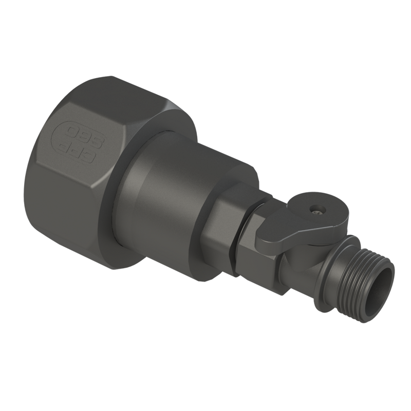 S60X6 Female Swivel × ¾″ BSPP Male Ball Valve - Polypropylene - CPP®
