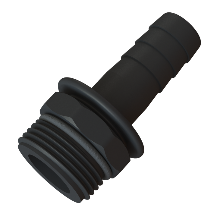 CPP® 1″ BSPP Short Male / O-Ring × ¾″ (19 mm) Hose Tail