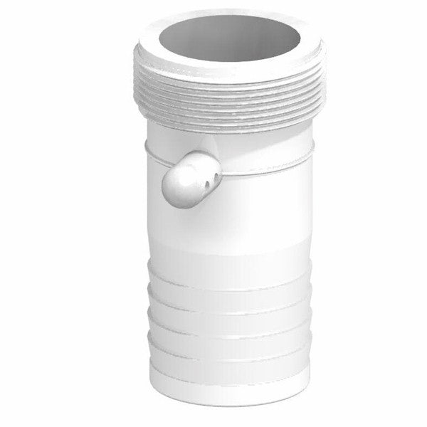 CPP® 2 inch BSPP lugged male coupling with 2 inch 50 mm hose tail in natural polypropylene